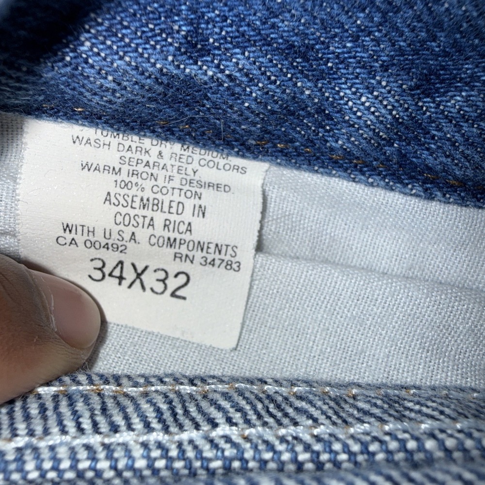 Men's Lee Straight Leg Blue Jeans Size 34x32 Z13 - Picture 4 of 5